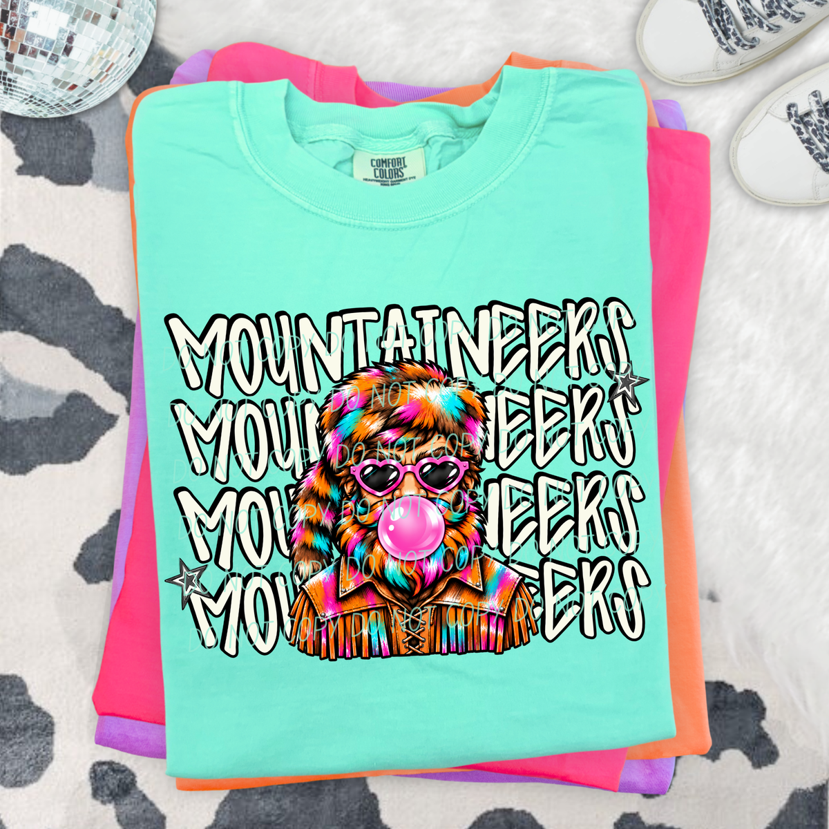 mountaineers pretty little rebels mascot (city) DTF Transfer