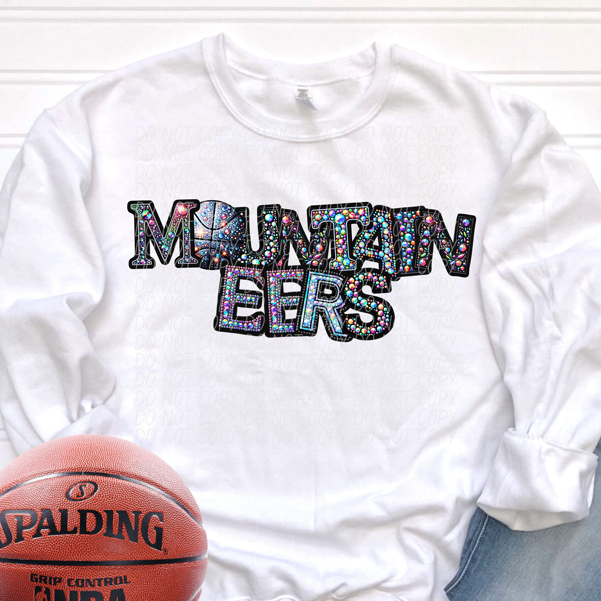 Mountaineers Basketball Rhinestone (CITY) 66555 DTF transfer