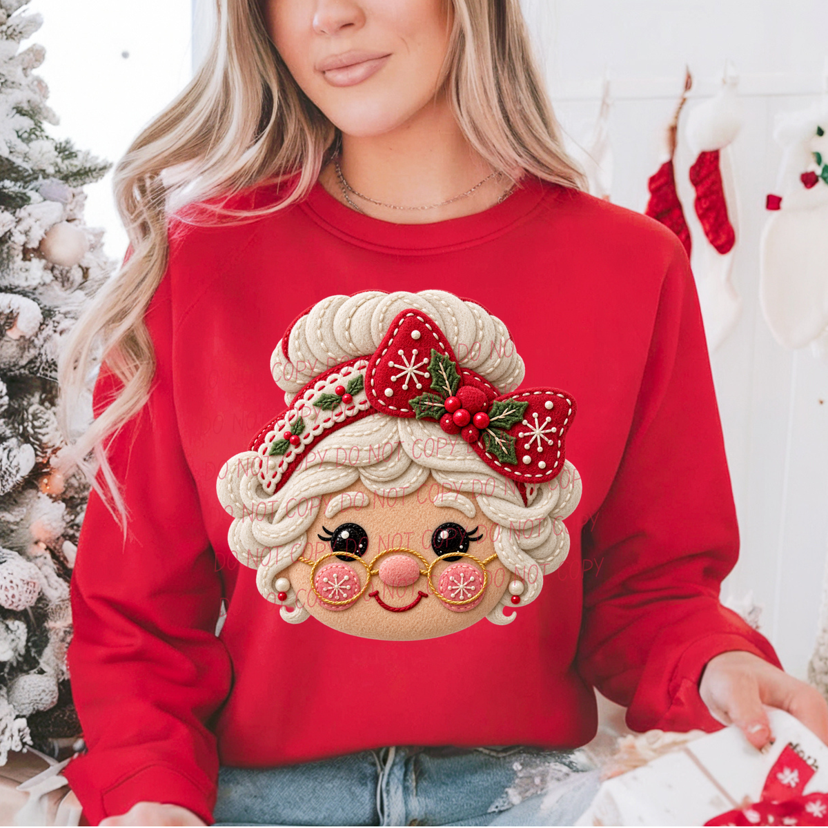 Ms. Claus-Faux Embroidery (CITY)DTF Transfer