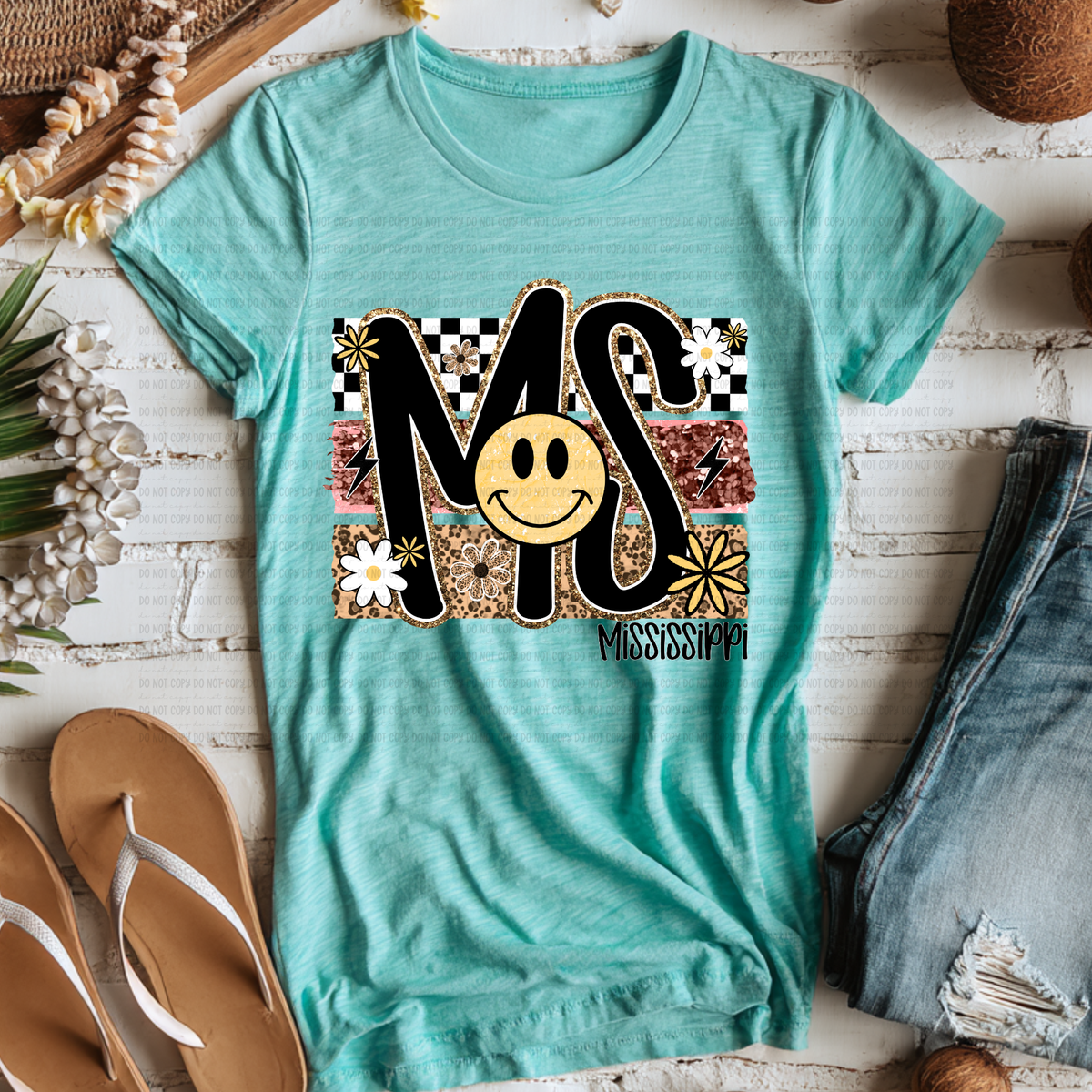 MS happy face (Revel) DTF Transfer