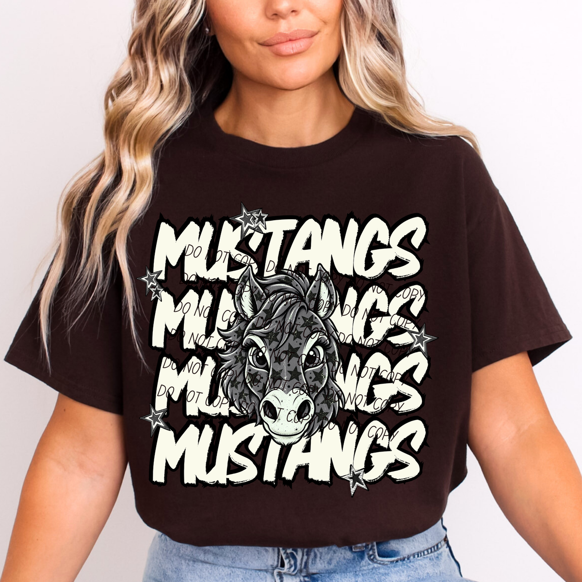 mustangs varsity after dark (city) DTF Transfer