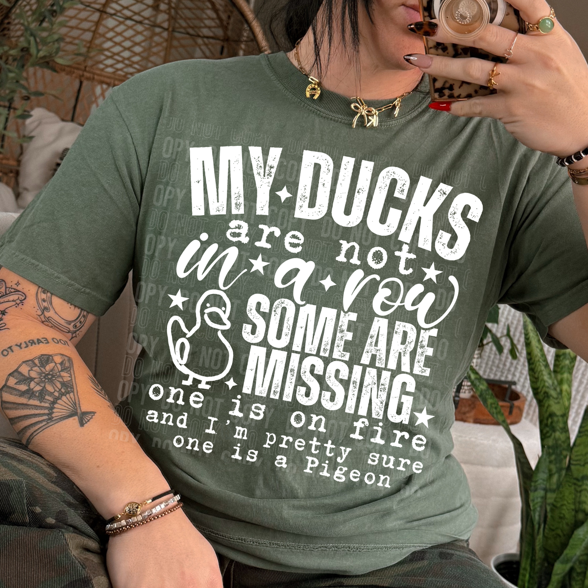My ducks are not in a row WHITE (SBB) DTF Transfer