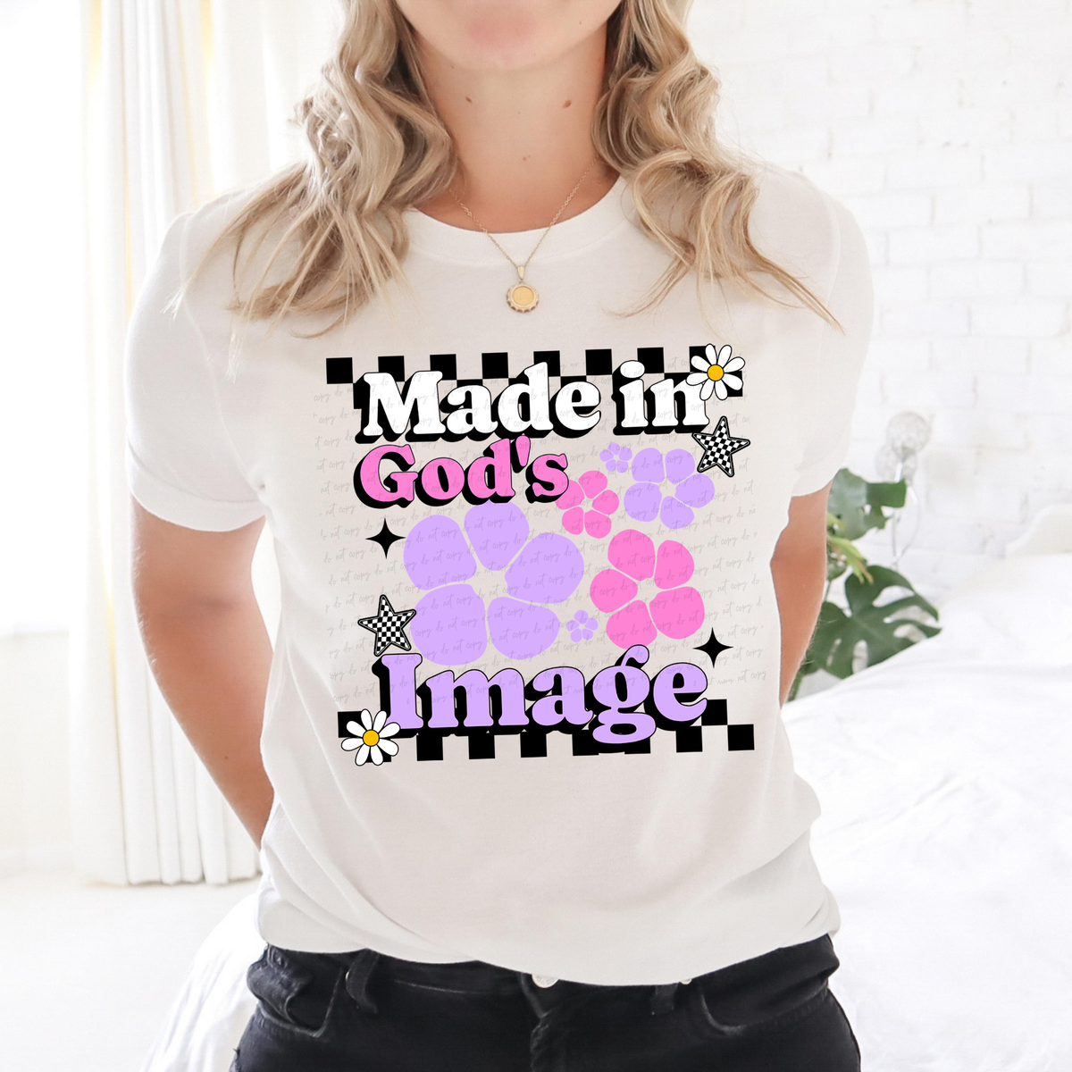 Made In God's Image Floral 117698 DTF transfer