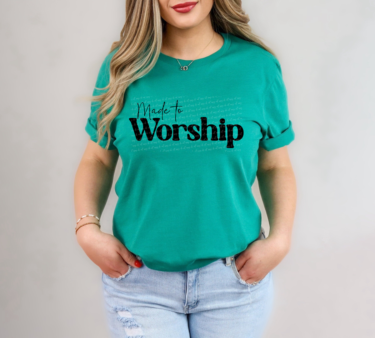 Made To Worship Cursive And Serif Font Black 89427 DTF Transfer