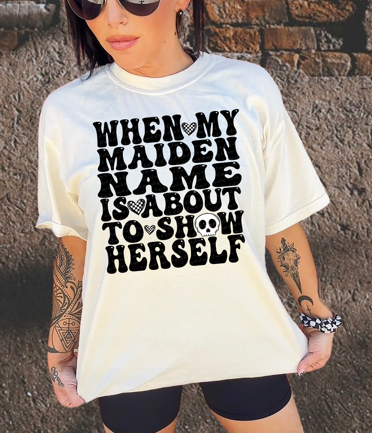 When My Maiden Name Is About To Show Herself 86159 DTF Transfer