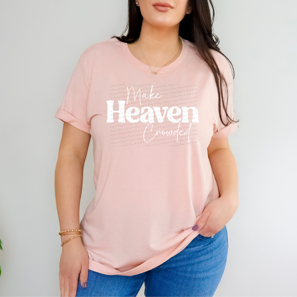 Make Heaven Crowded Cursive And Serif Font White 89430 DTF Transfer