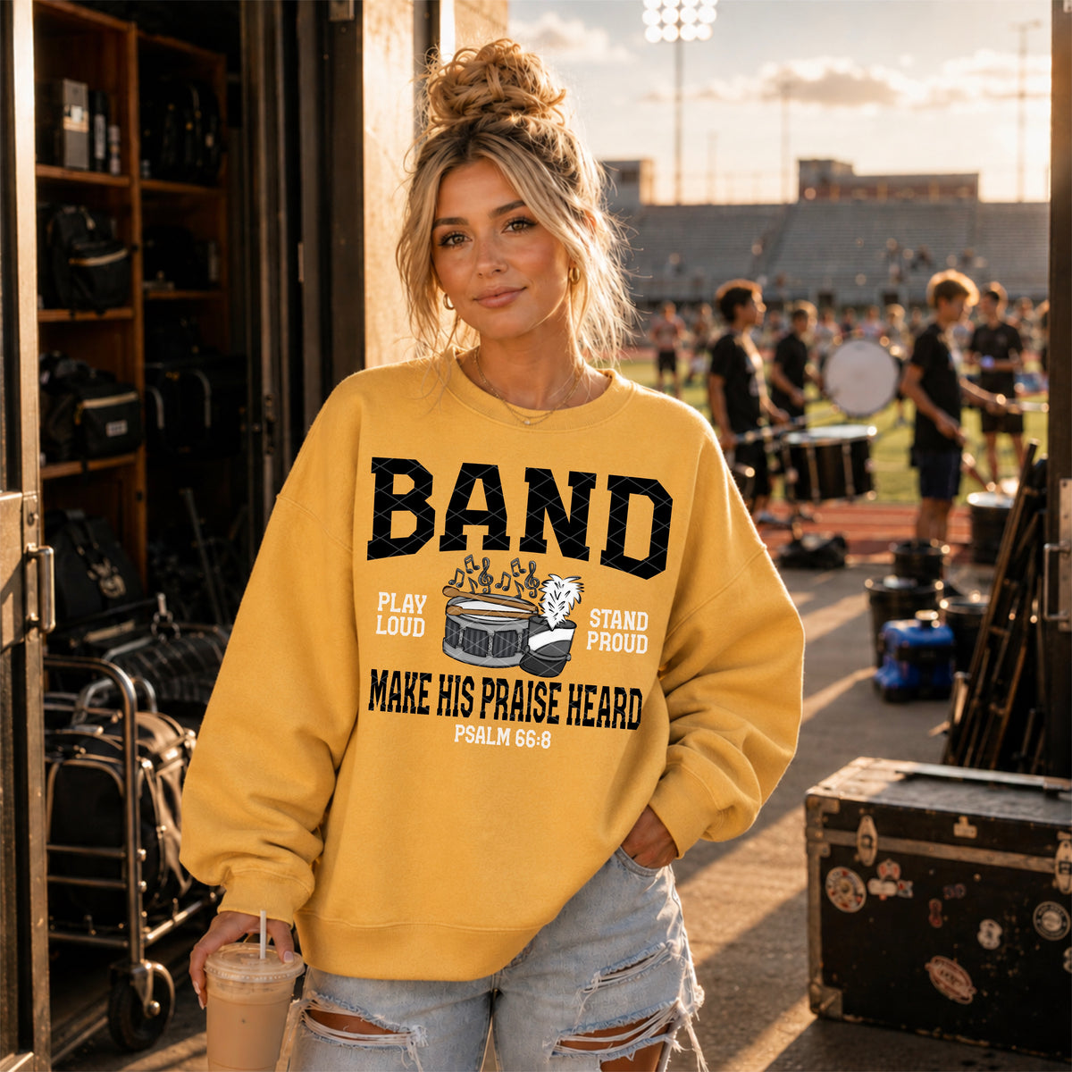 Band make his praise heard (SDD) DTF Transfer
