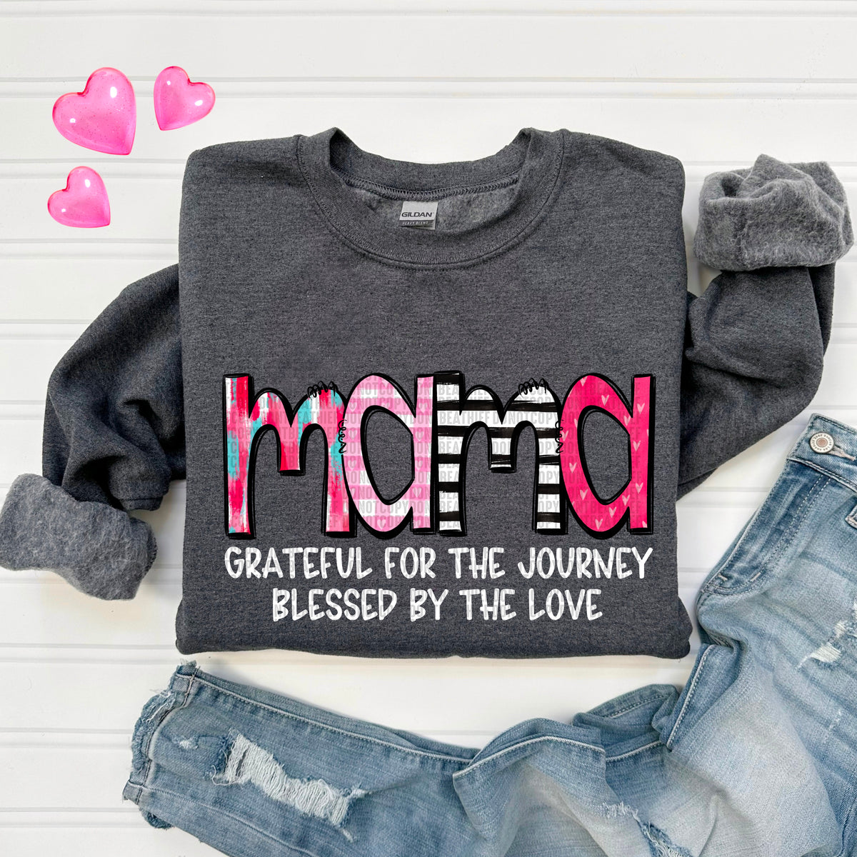 Mama *White/Without Hearts* (SDD) 72421 DTF Transfer