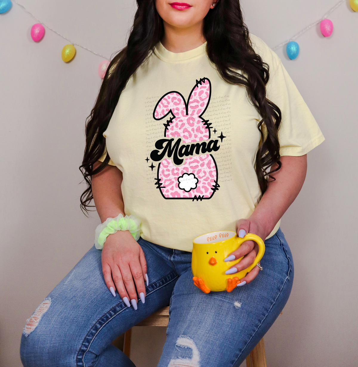 Mama Bunny Pink Leopard 81783 DTF Transfer
