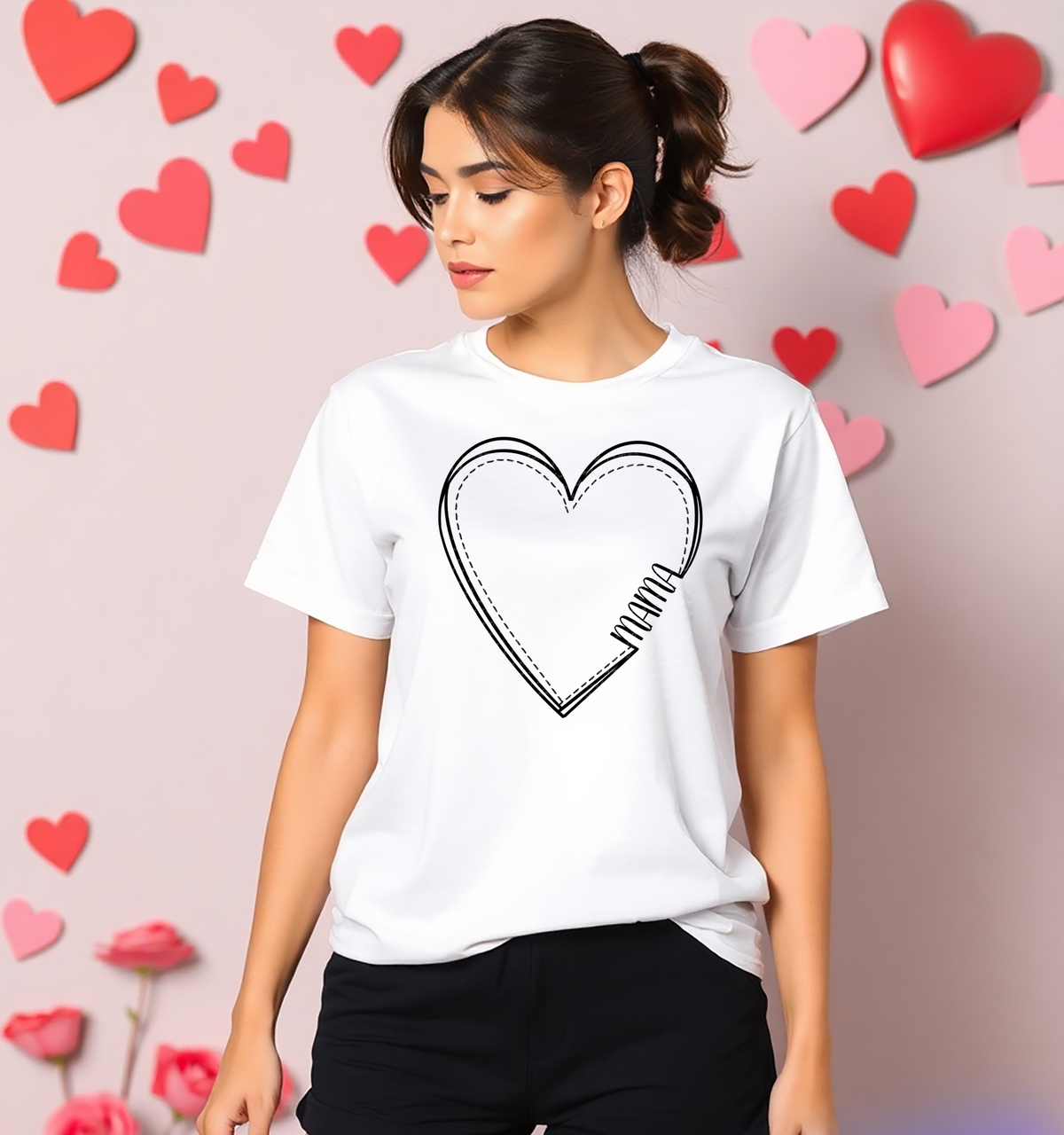 Mama Heart 74713 DTF Transfer
