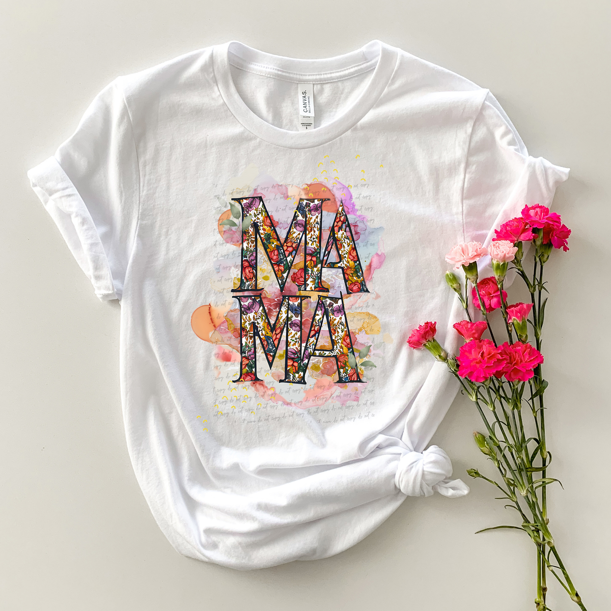 Mama Paint Splash Floral 76966 DTF Transfer