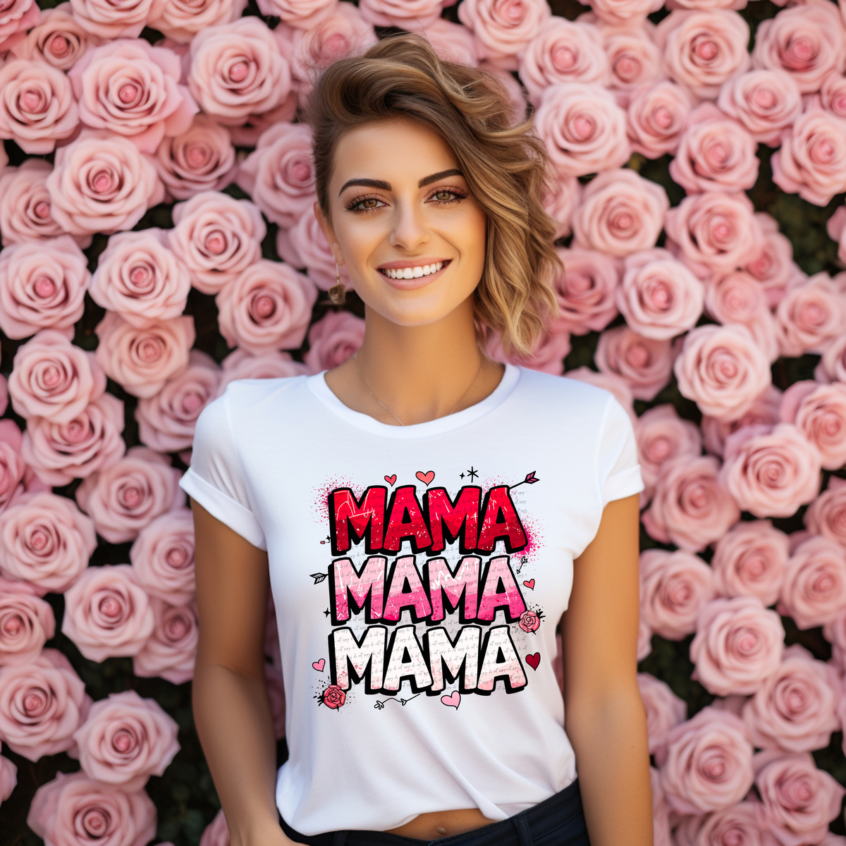 Mama Red Pink White 71845 DTF Transfer