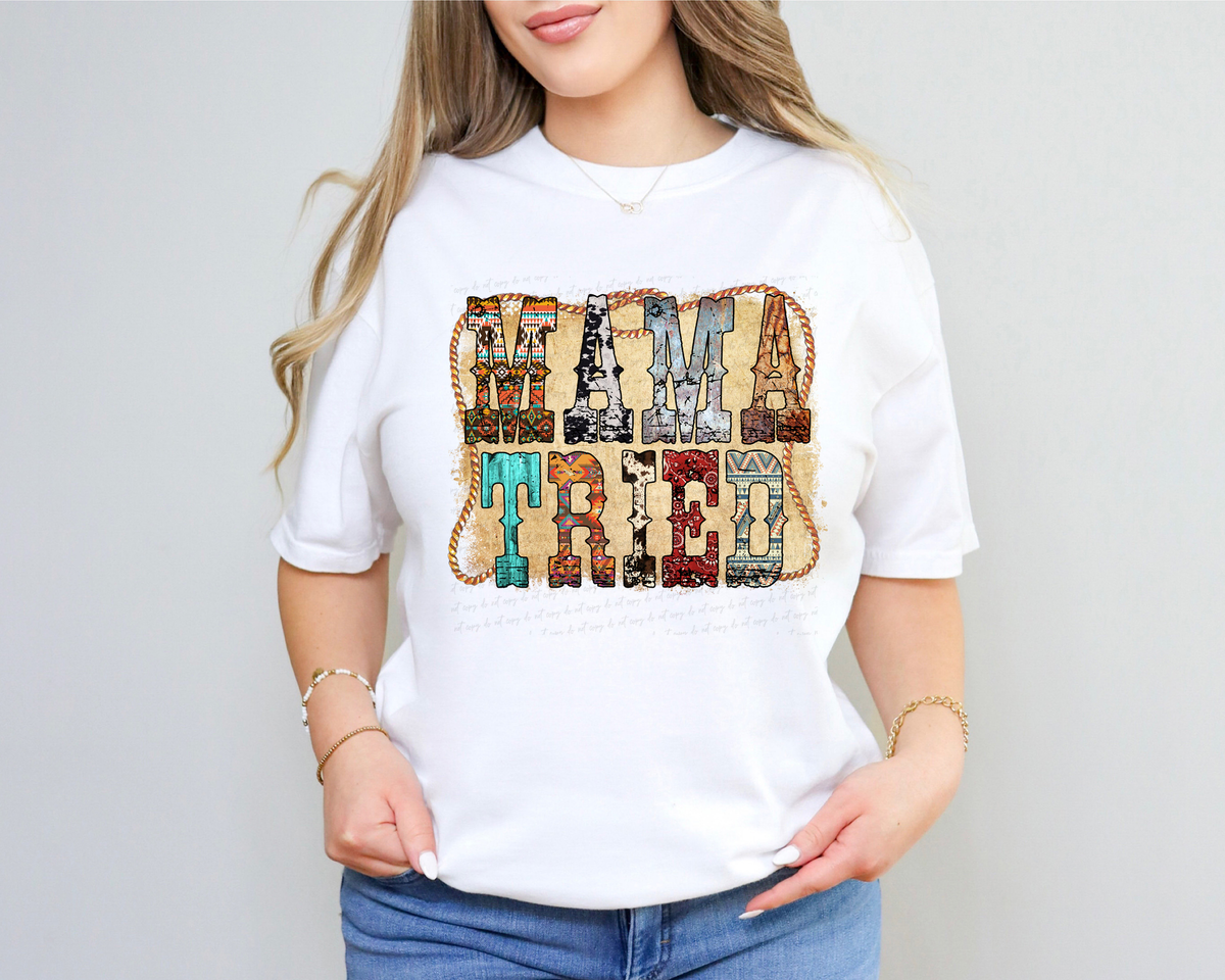 Mama Tried Rope Frame Western Font 116593 DTF Transfer