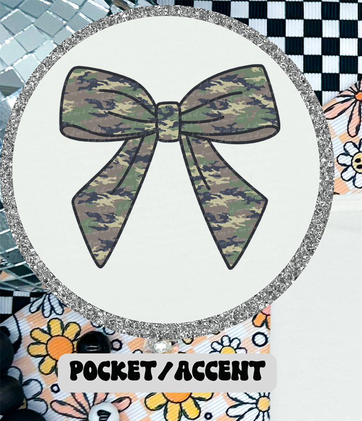 Mama Varsity Camouflage Filled With Bow (Pocket Print) 86758 DTF Transfer