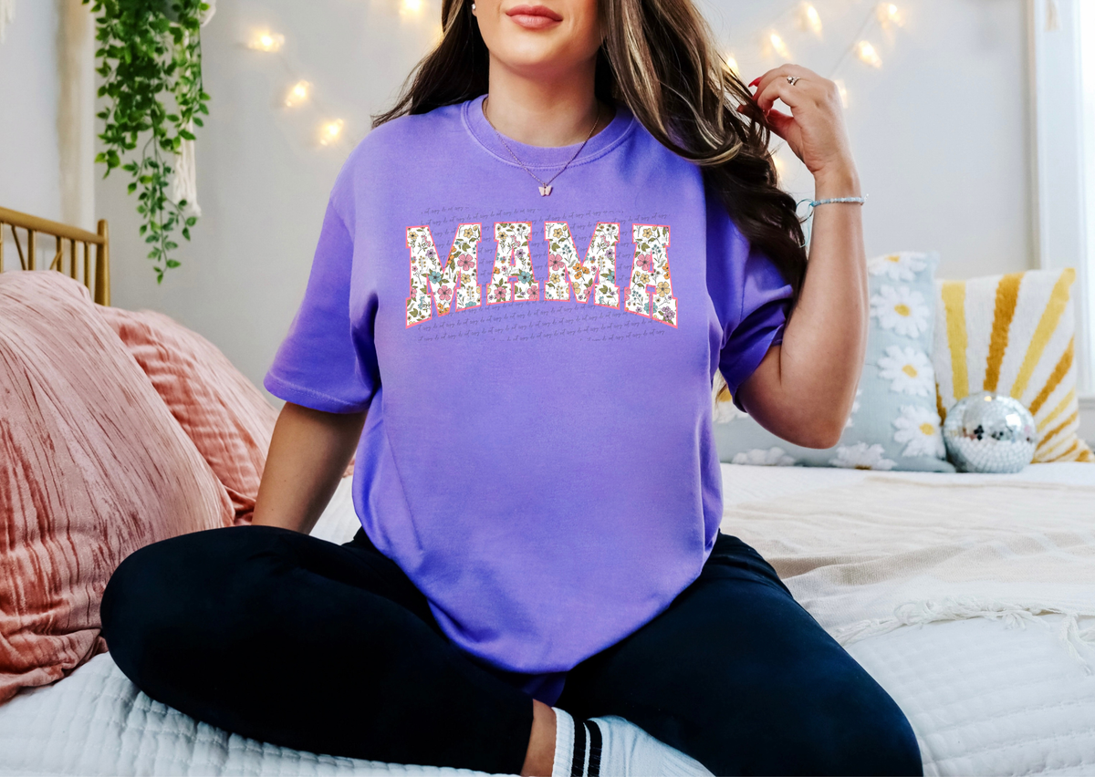 Mama Varsity Floral Filled 89240 DTF Transfer