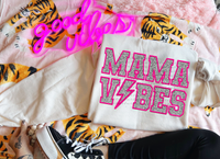 Mama Vibes Faux Embroider 46724 DTF transfer