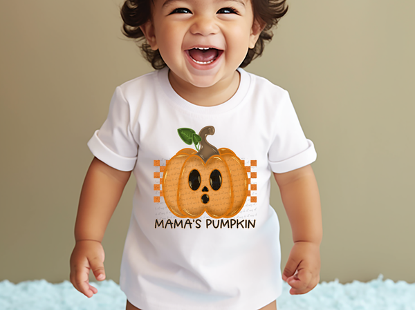 Mama's Pumpkin Checkered Background 74764 DTF Transfer