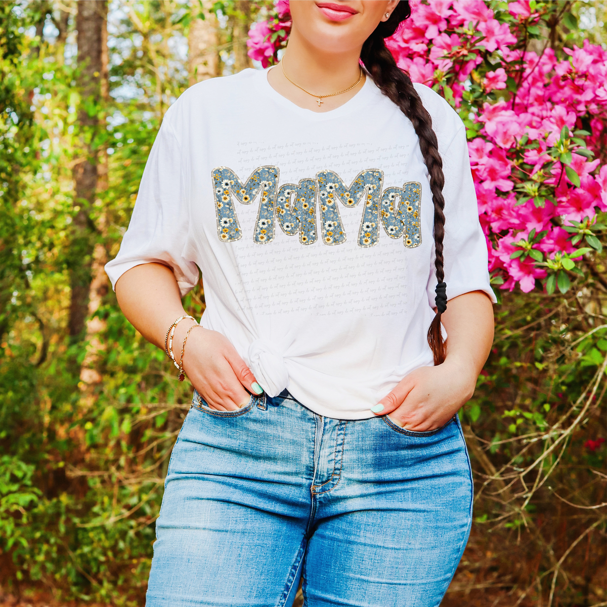 Mama Bee Floral Filled Font 117832 DTF transfer