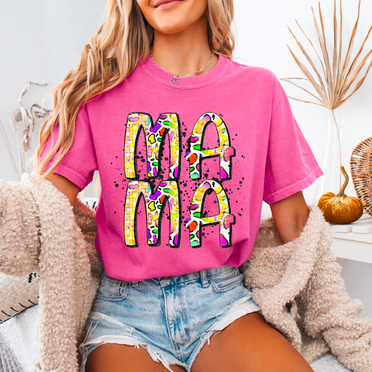 Mama With Black Splatter 104229 DTF transfer