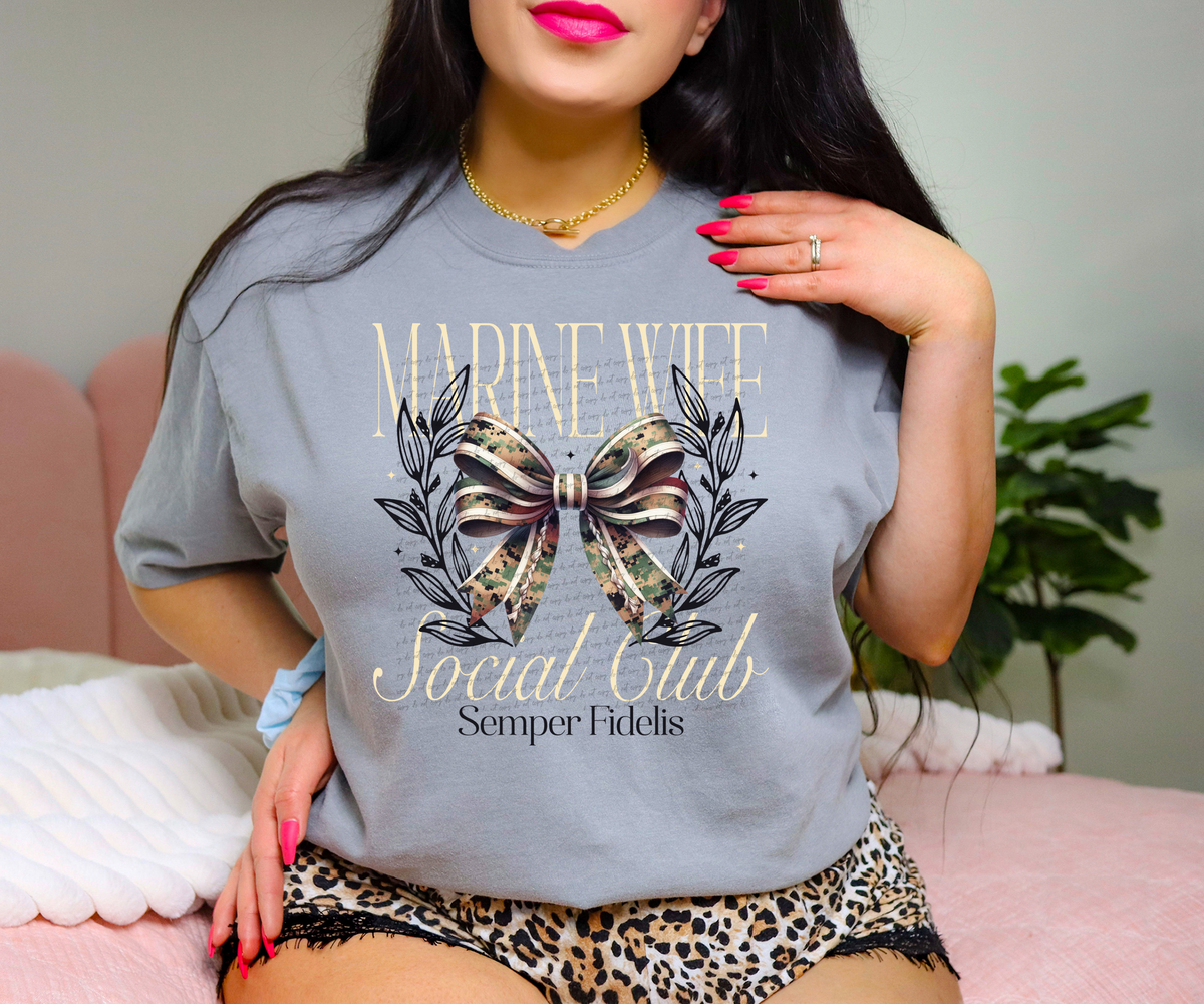 Marine Wife Social Club Semper Fidelis 59678 DTF Transfer