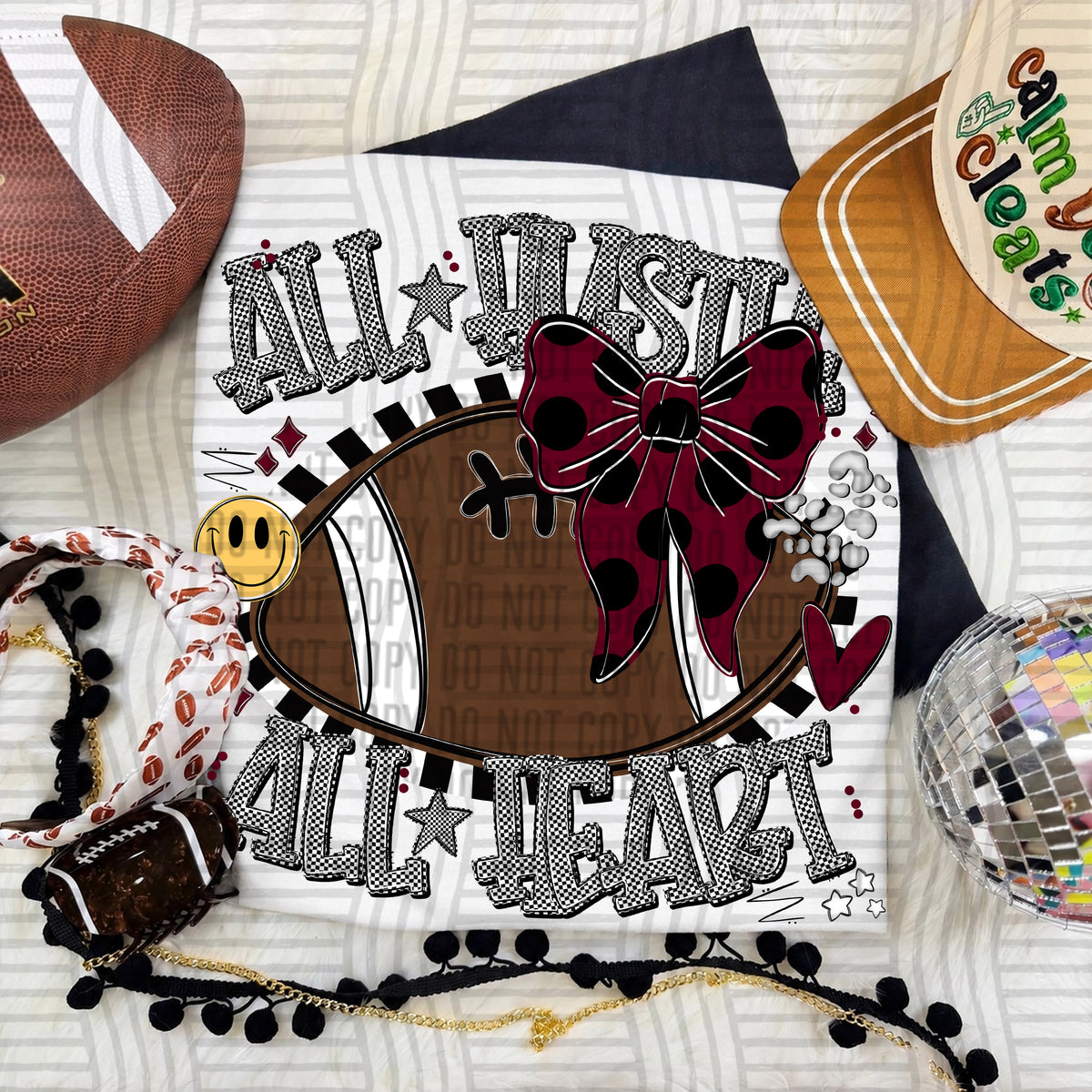 All hustle All Heart Maroon (Caplinger) DTF Transfer