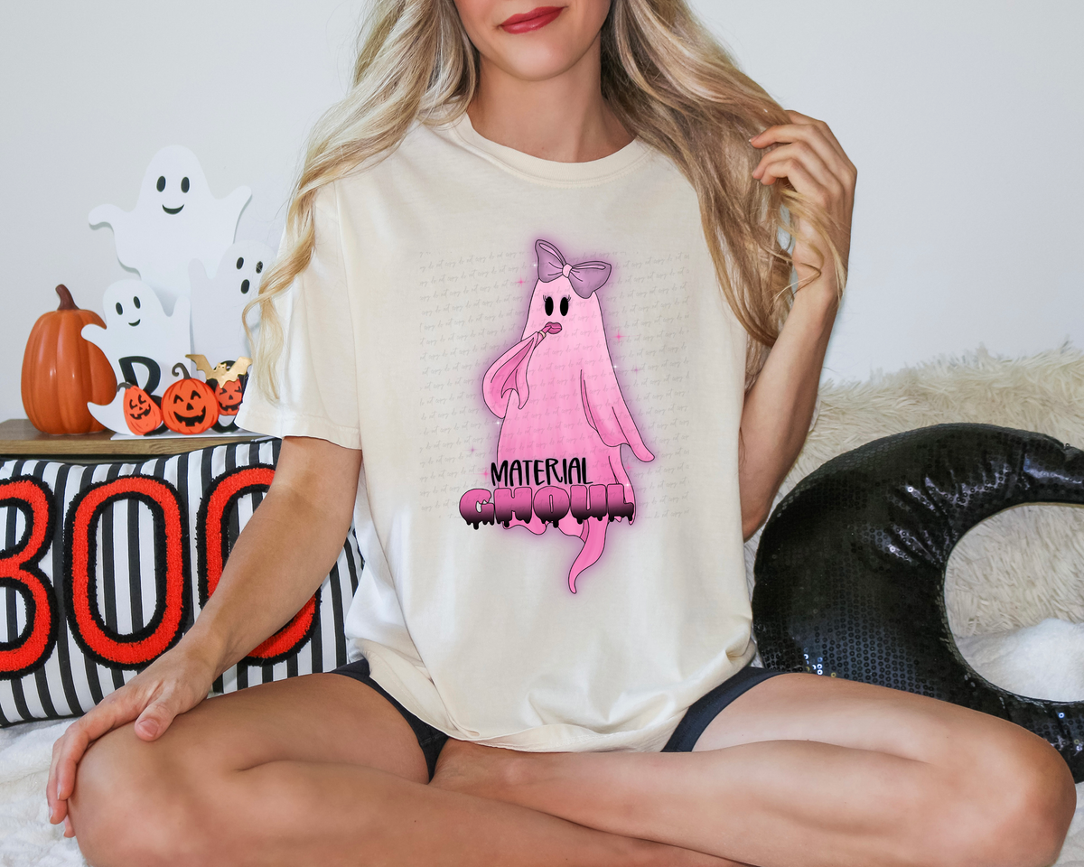 Material Ghoul Pink Ghost Sparkle 115586 DTF transfer