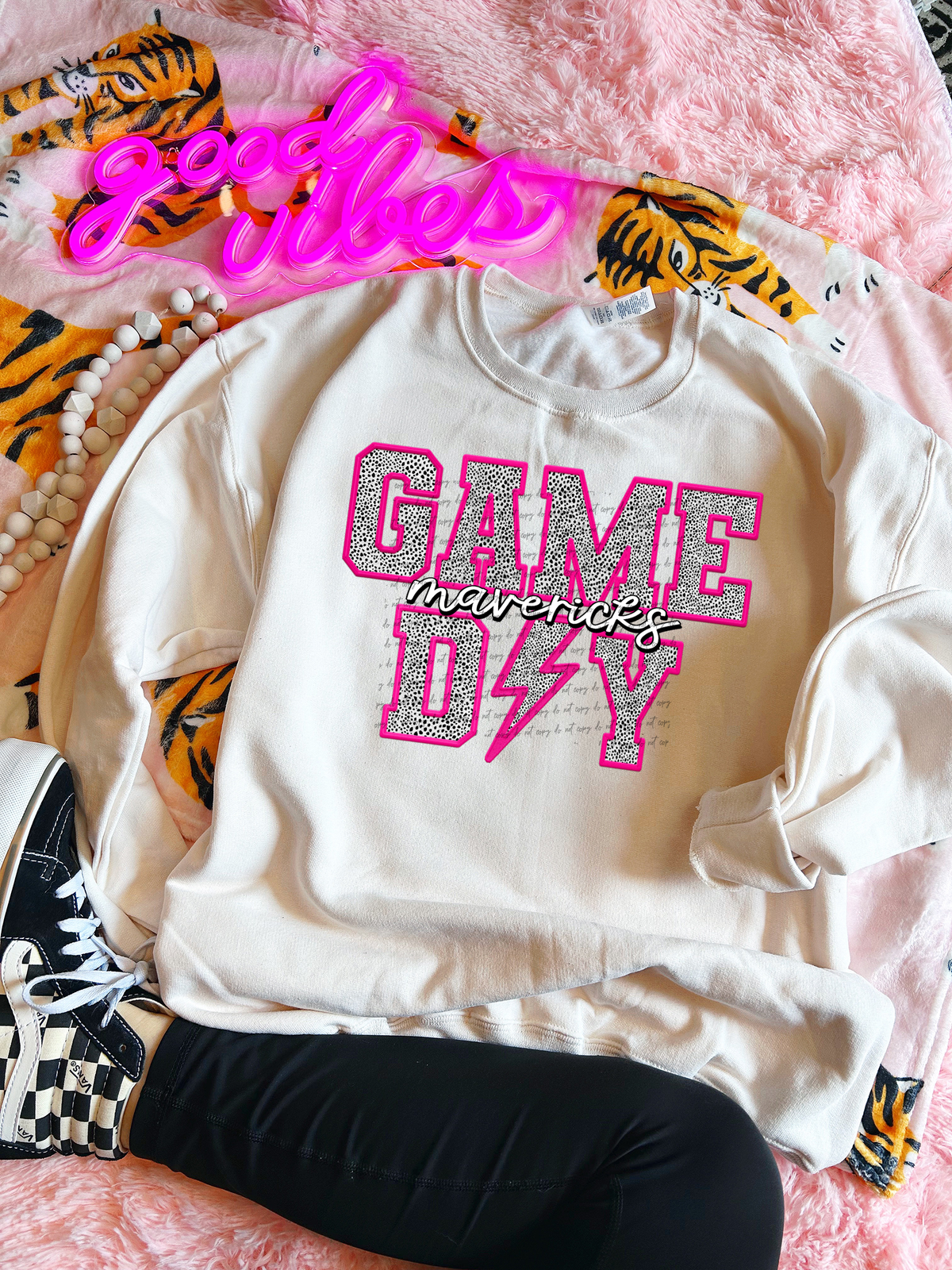 Mavericks Faux Embroider Game Day 46725 DTF transfer