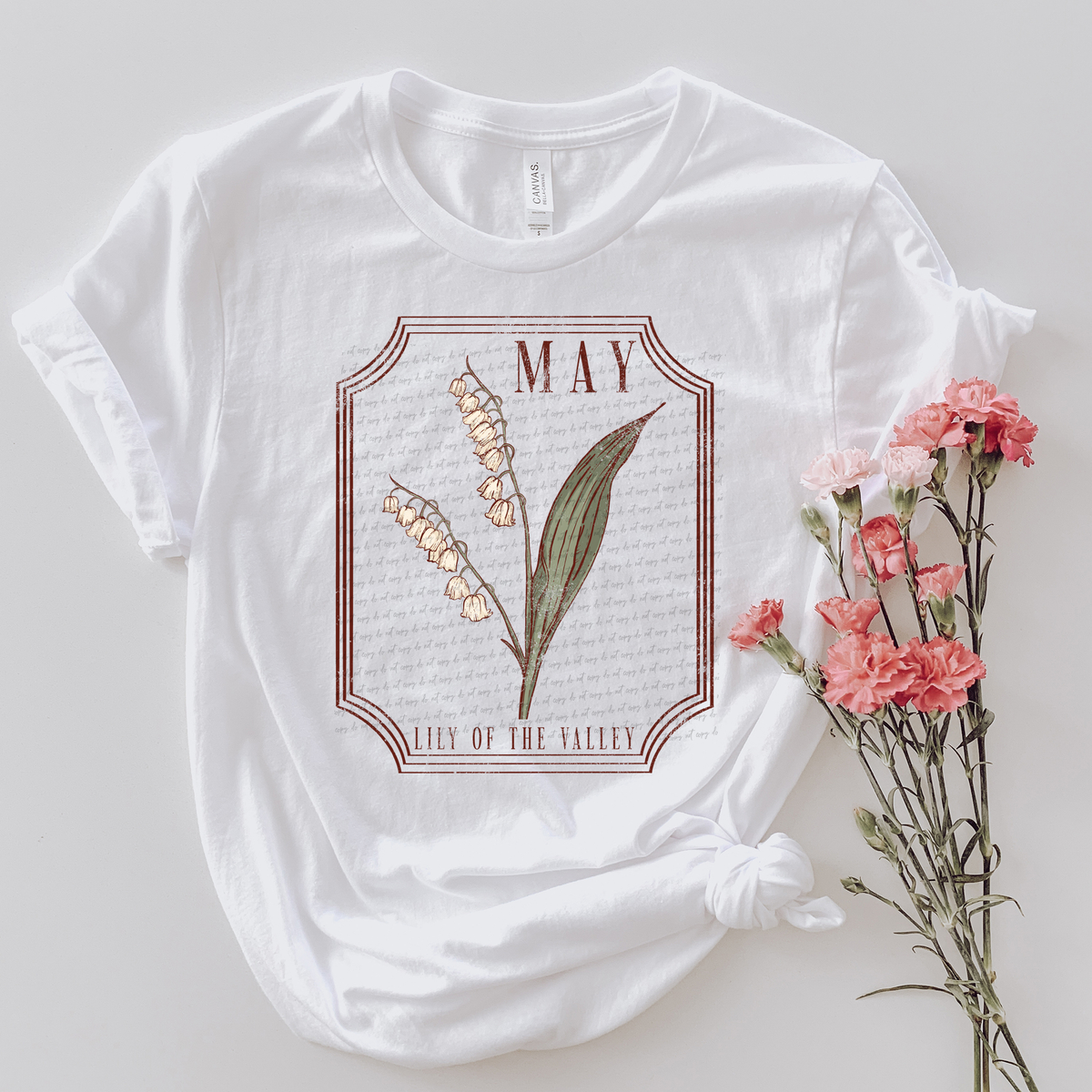May Lily Of The Valley Grunge 86717 DTF Transfer