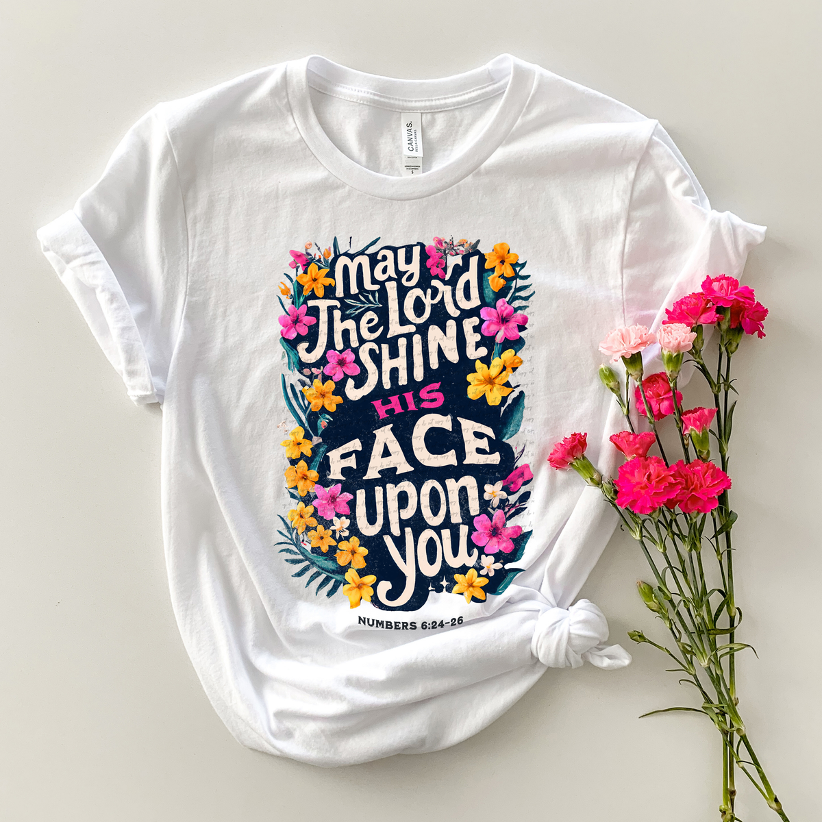 May The Lord Shine His Face Upon You Floral 76987 DTF Transfer