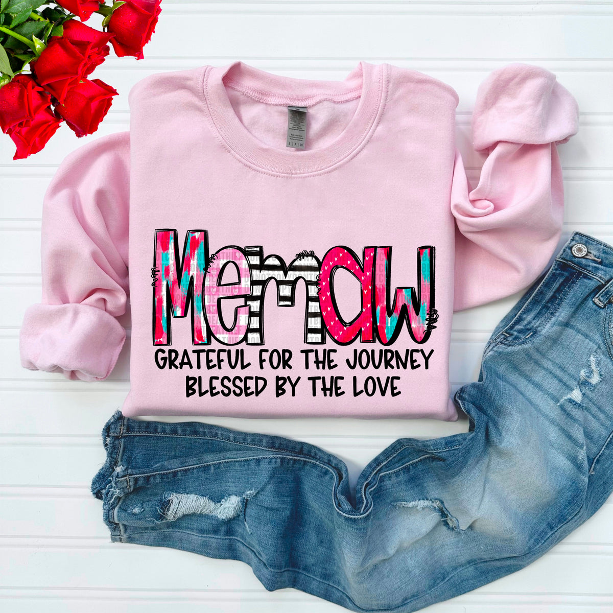 Memaw *Black/Without Hearts* (SDD) 72426 DTF Transfer