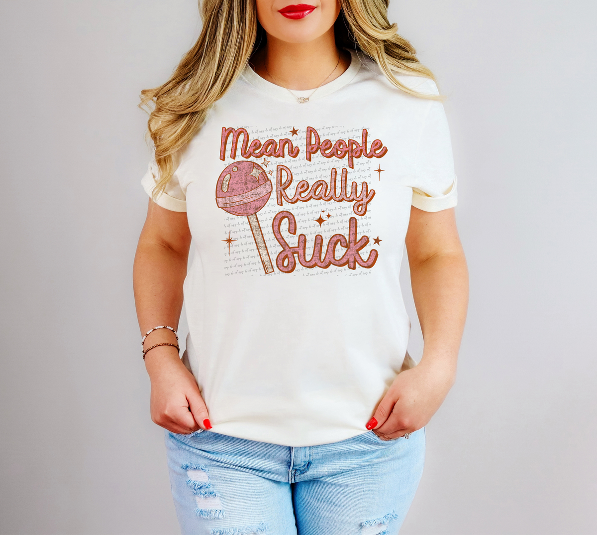 Mean People Really Suck Stained 89016 DTF Transfer