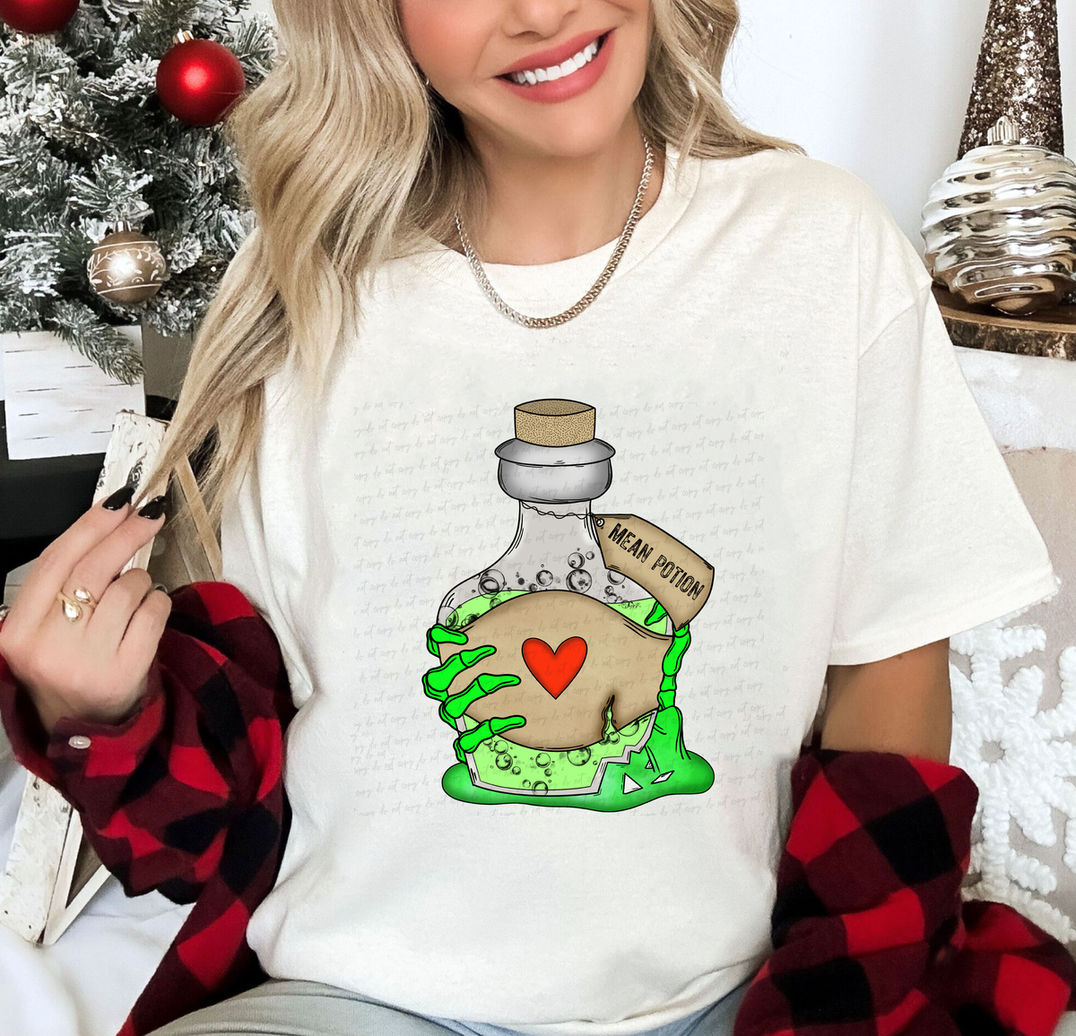 Mean Potion Bottle Green Skellie Hand 115725 DTF transfer