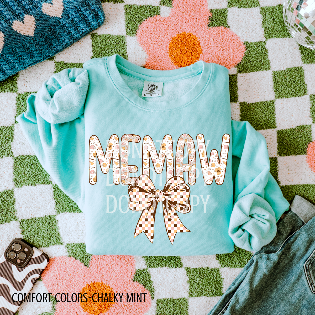 Memaw football retro (CSG) 109405 DTF transfer