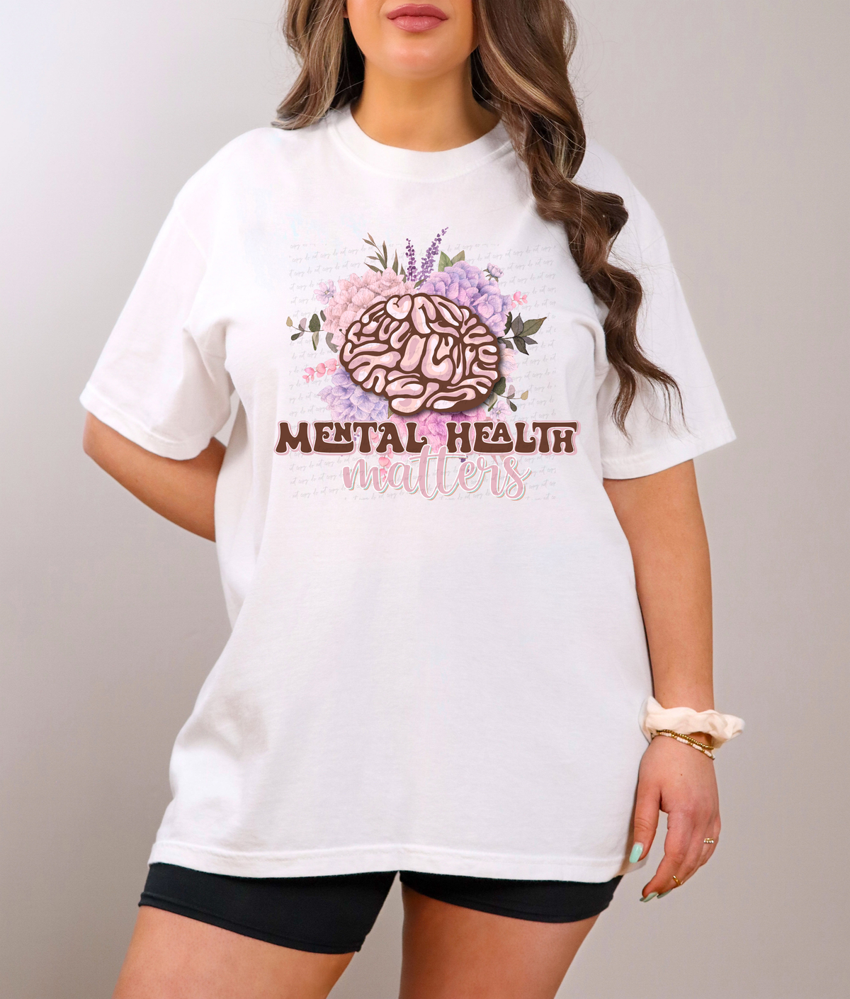 Mental Health Matters Brain Floral 116082 DTF Transfer