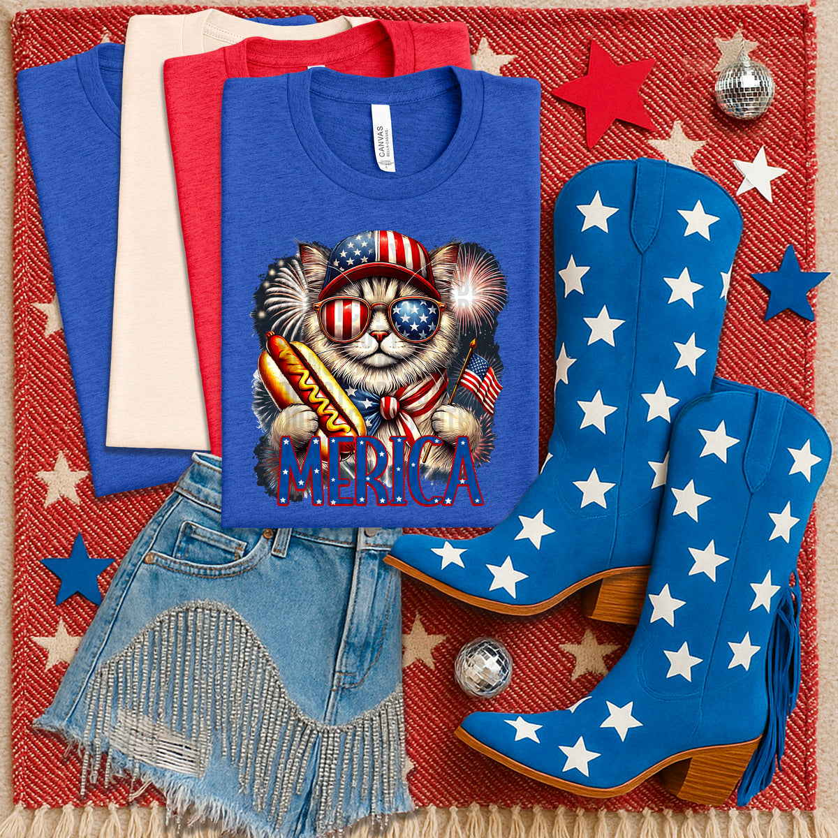 Merica Cat 104579 DTF transfer