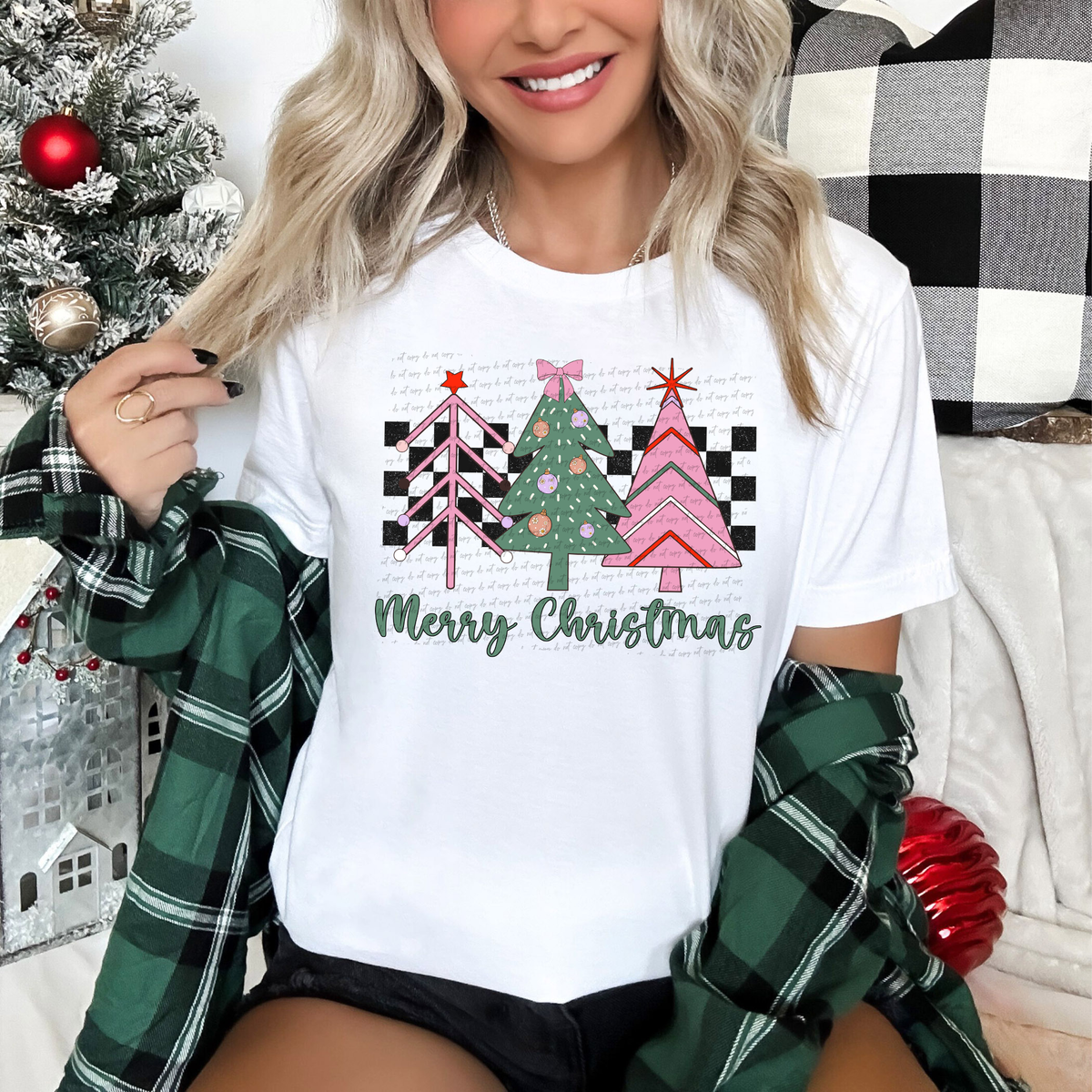 Merry Christmas Green Text 59682 DTF Transfer