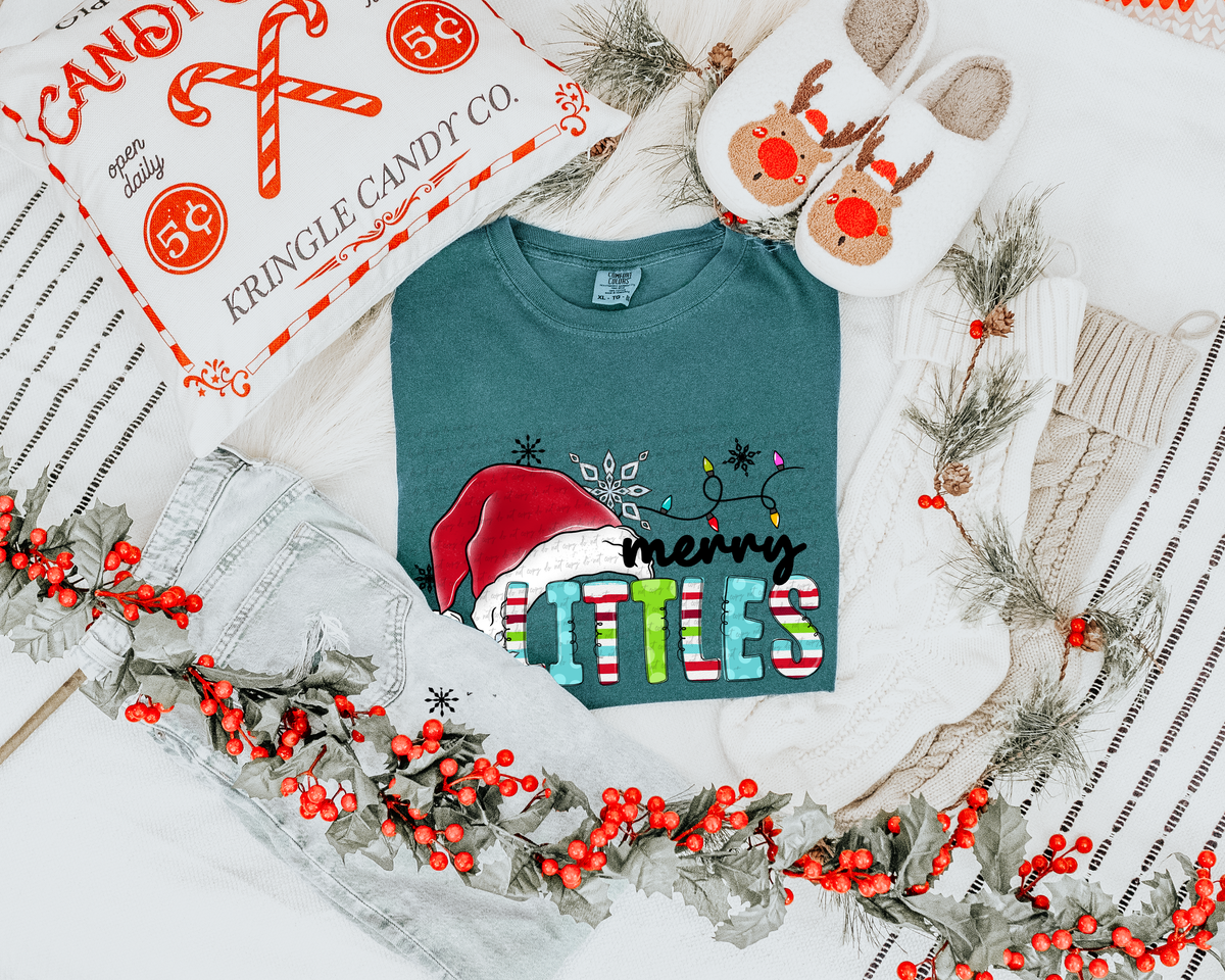 Merry Littles Christmas Hat And Lights 61967 DTF transfer