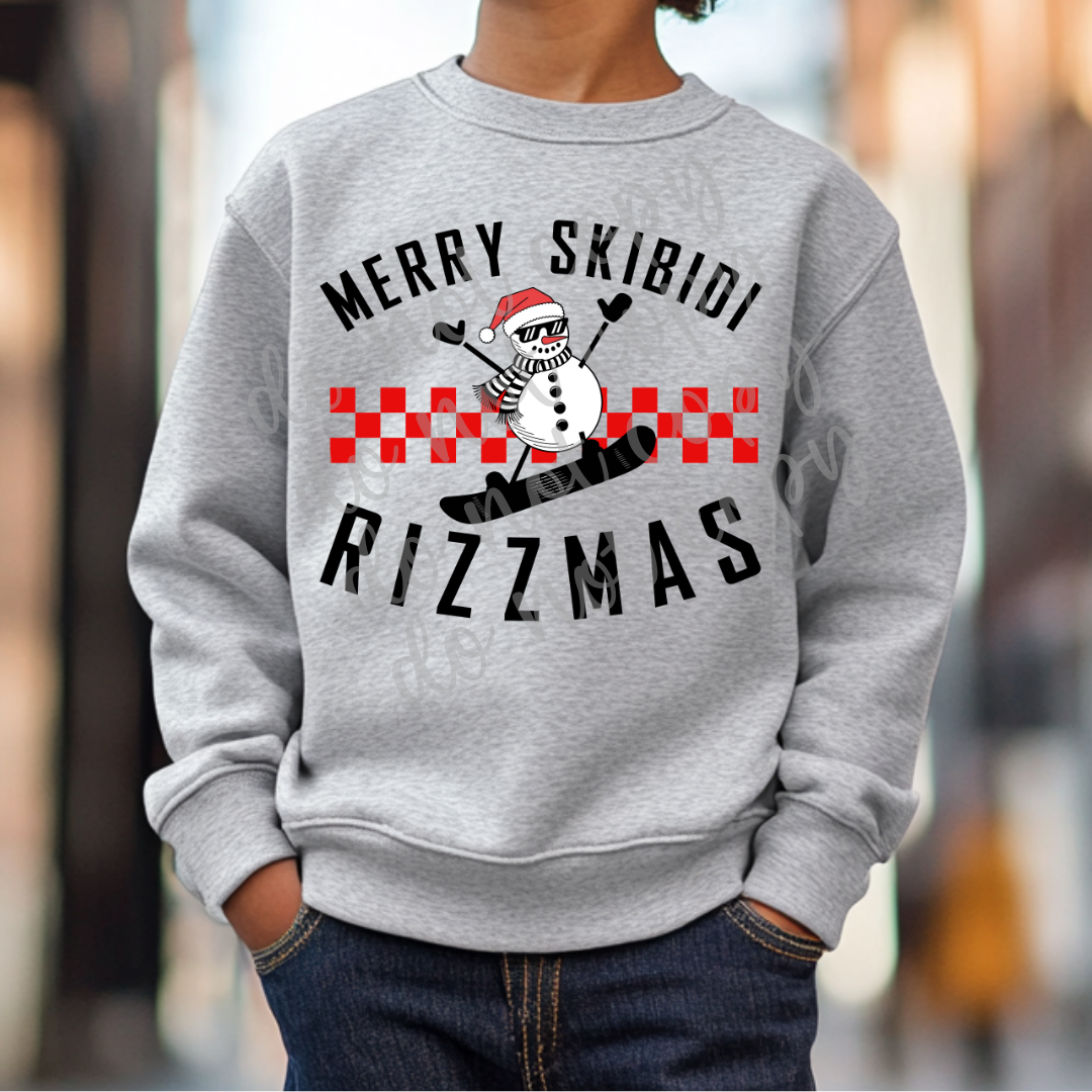 Merry skibidi rizzmas (Parker)  DTF Transfer