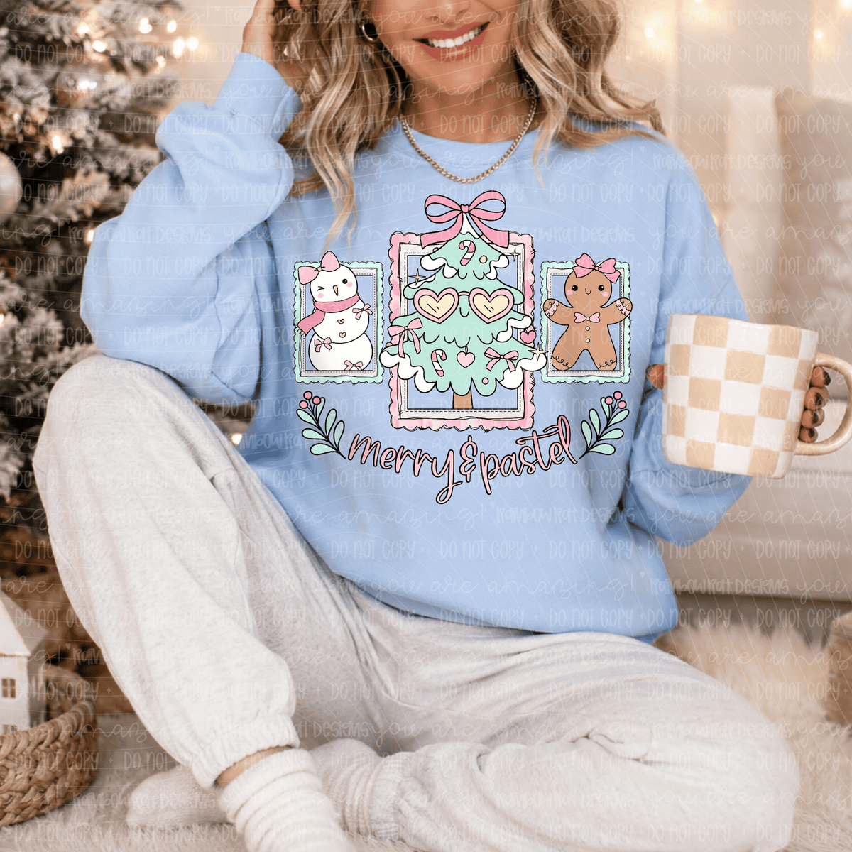 Merry & pastel stamp trio (RRD) DTF transfer