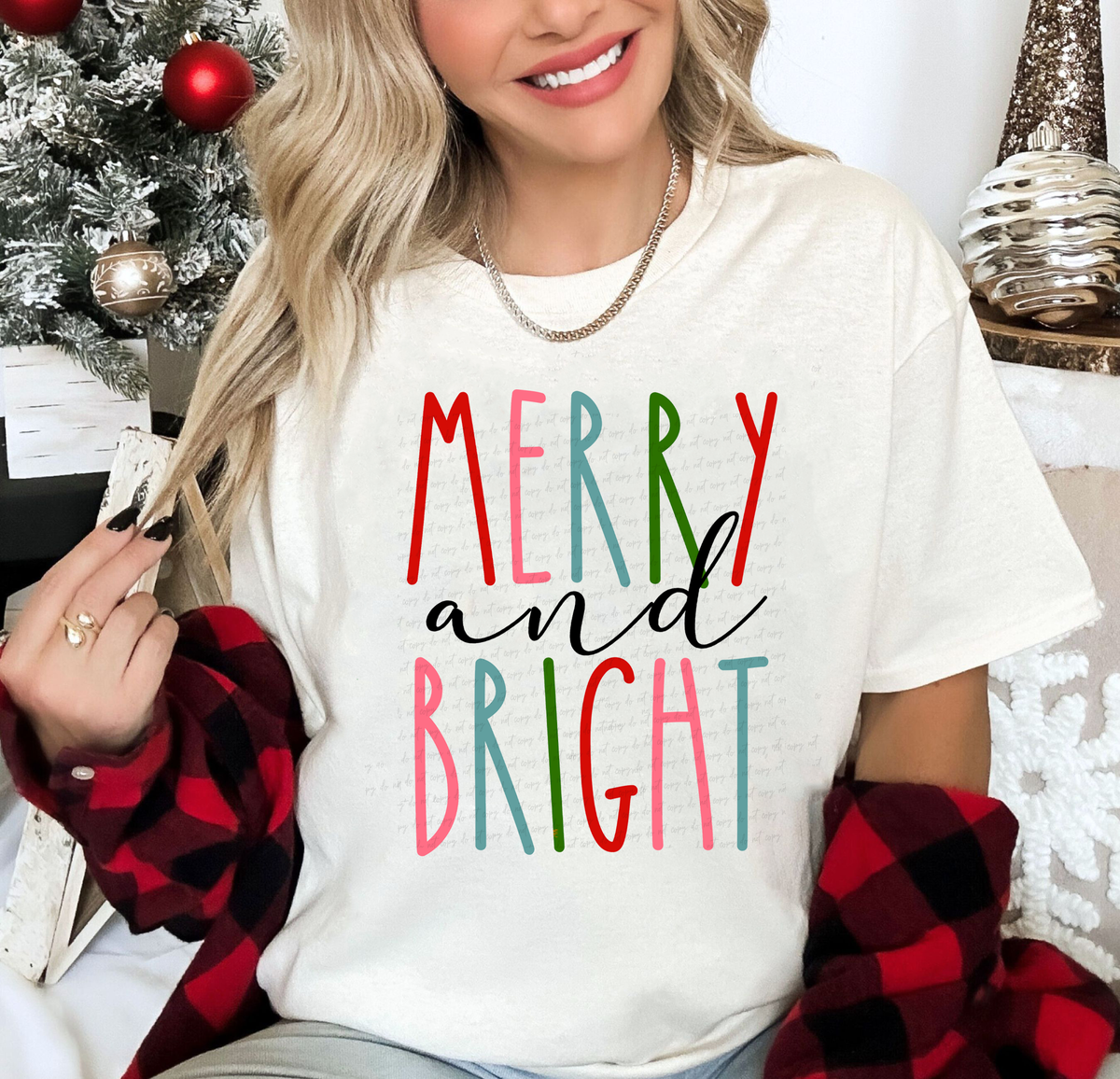 Merry and Bright Colorful Font 115063 DTF Transfer