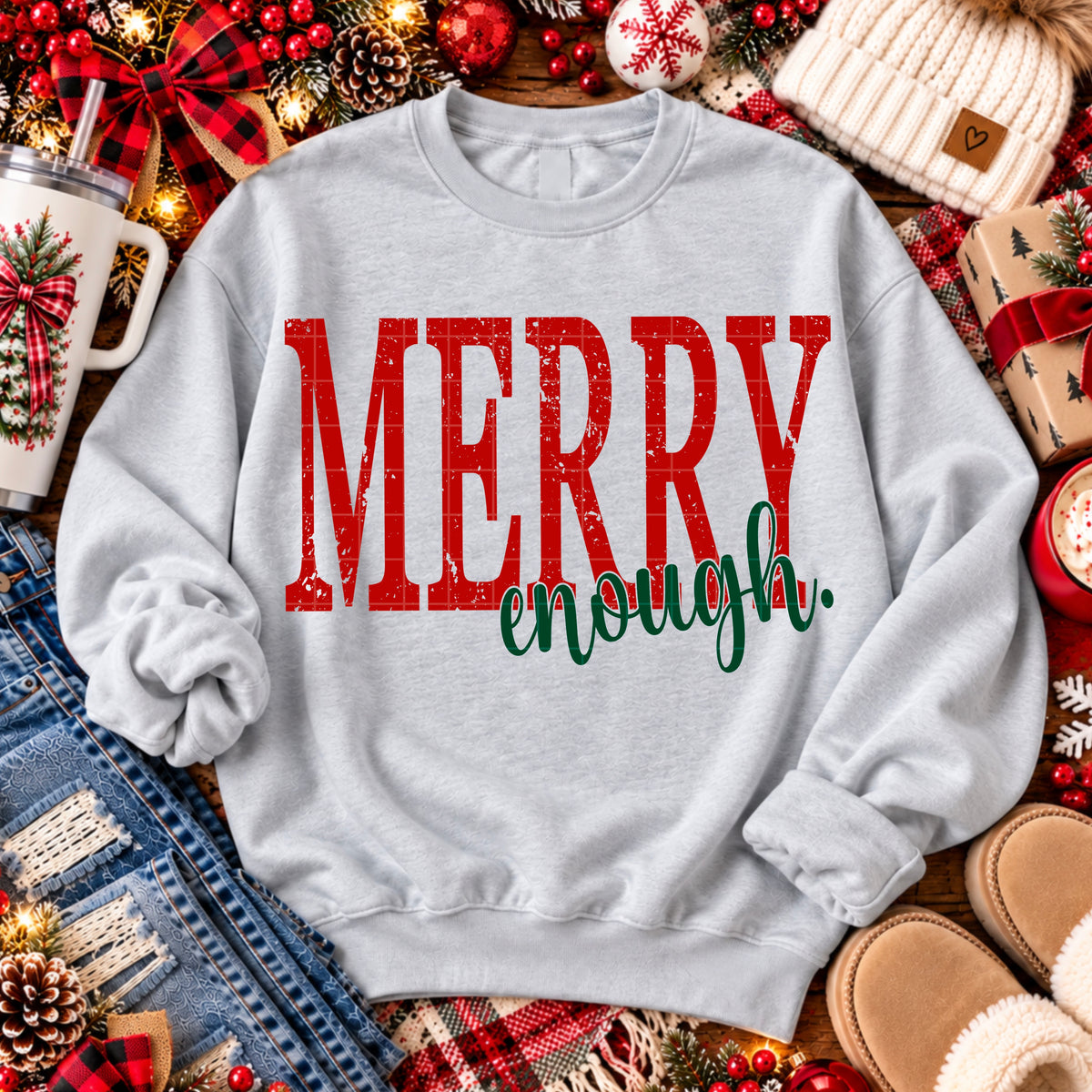 Merry enough red and green (SDD) DTF Transfer