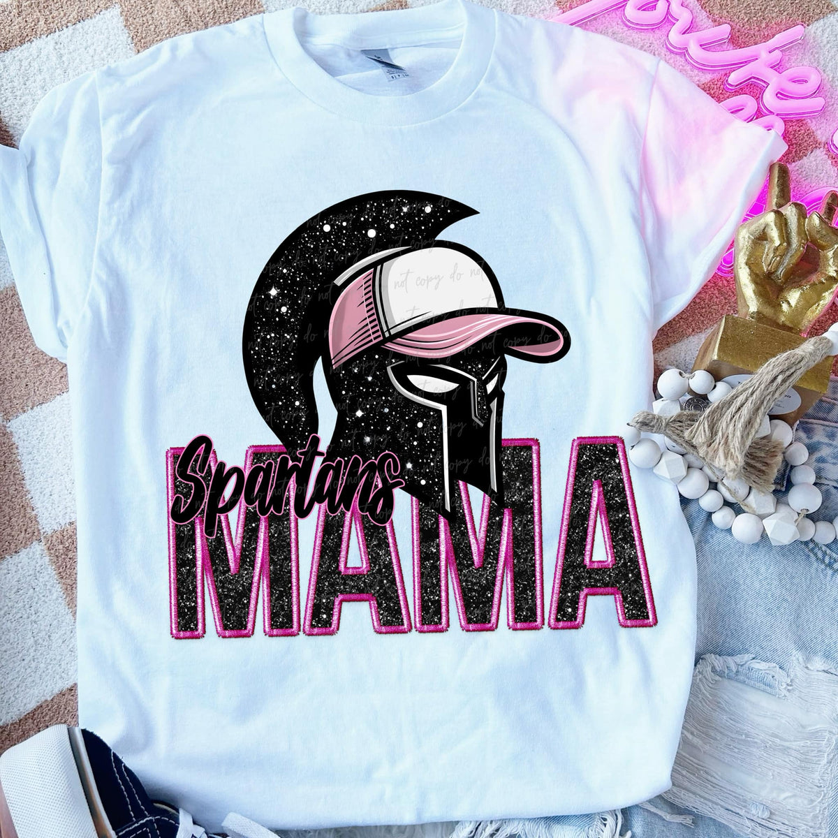 Spartans mama PINK DTF transfers