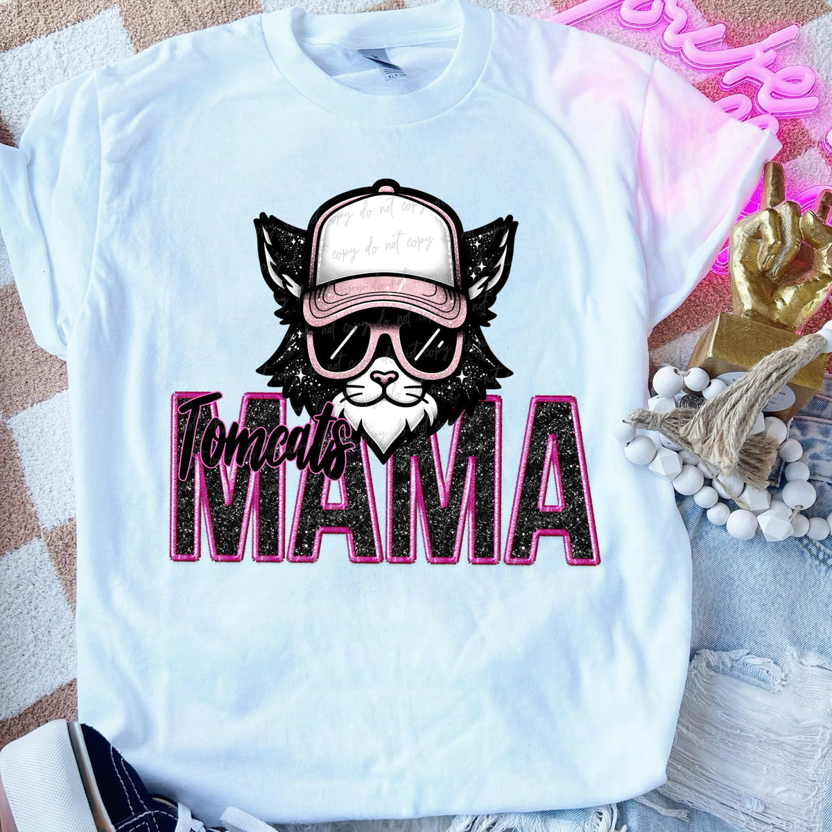 Tomcats mama PINK DTF transfers