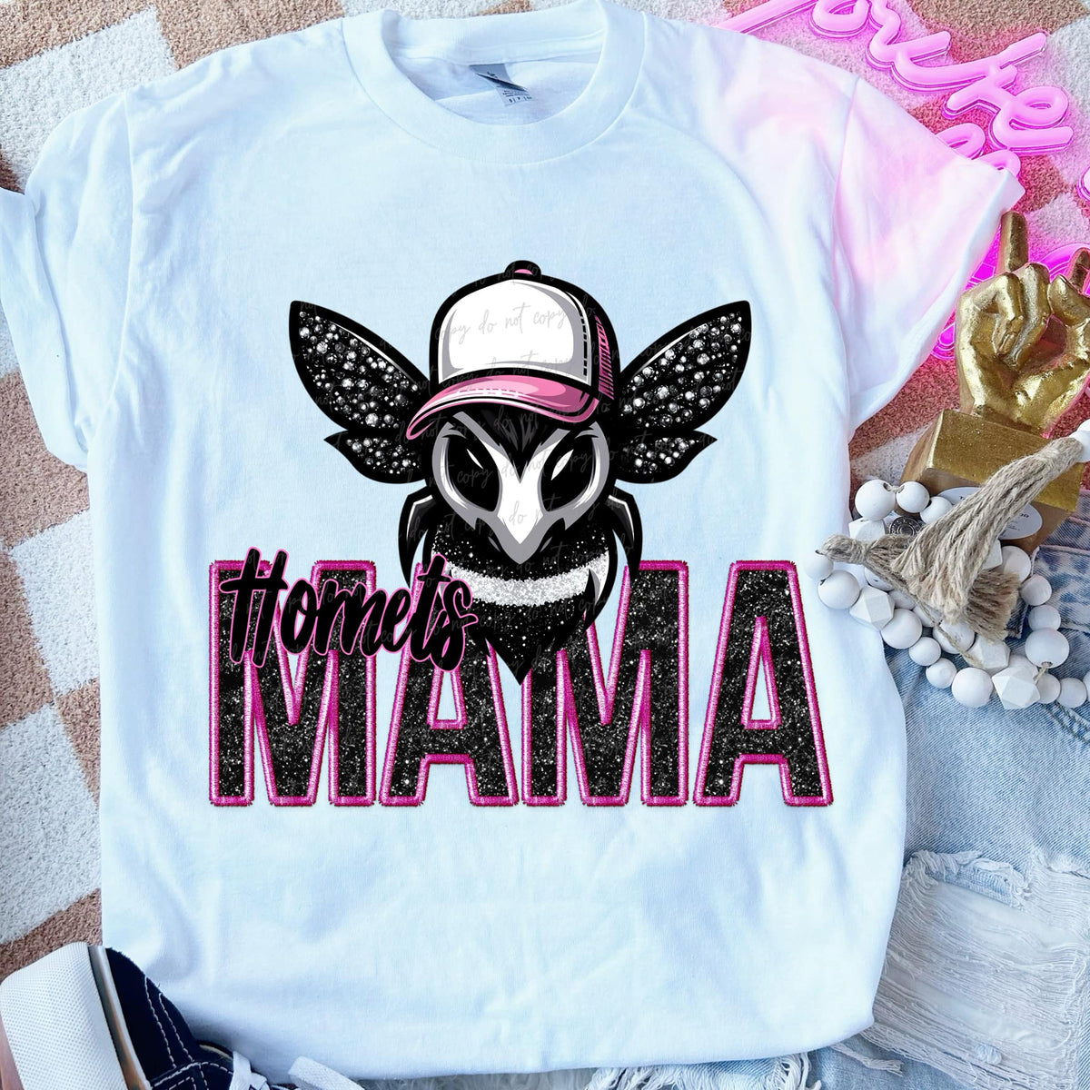 Hornets mama PINK DTF transfers