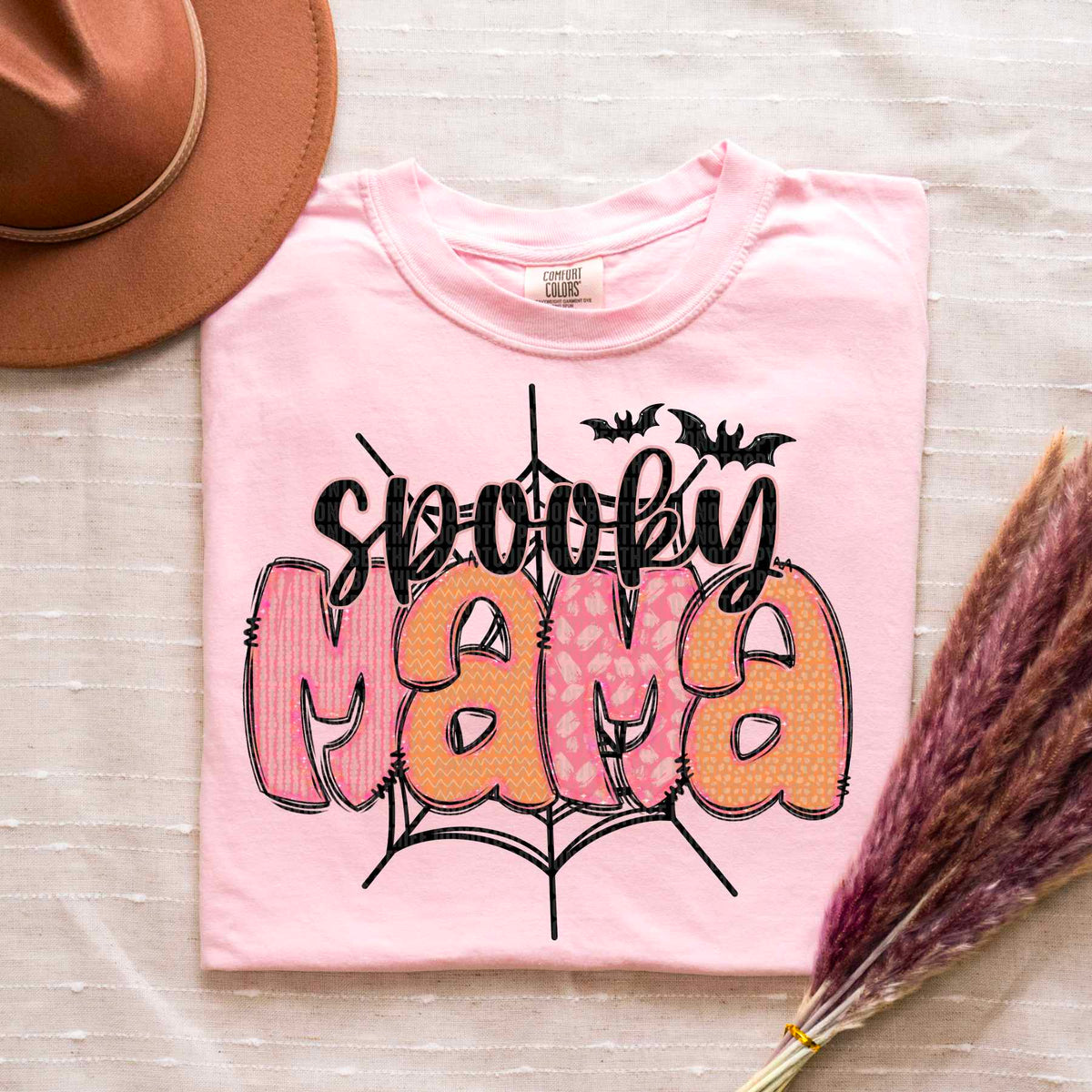 Spooky mama pink and orange 43829 DTF TRANSFER