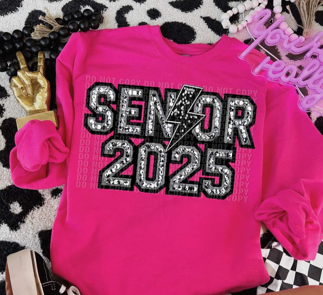 Senior 2025 rhinestone 44499 DTF transfer