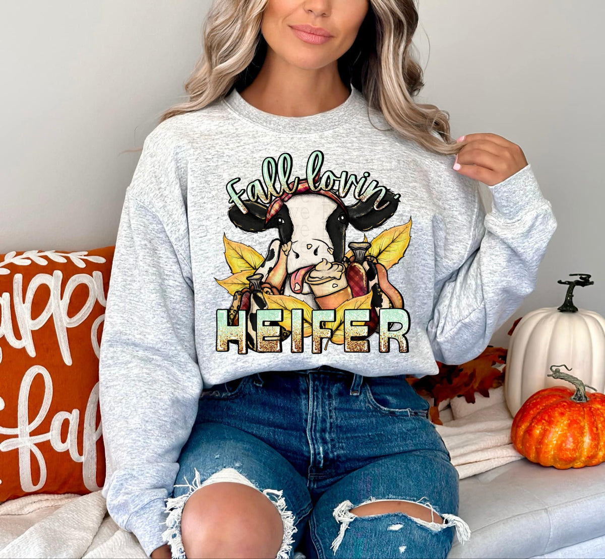Fall lovin heifer exclusive DTF transfer