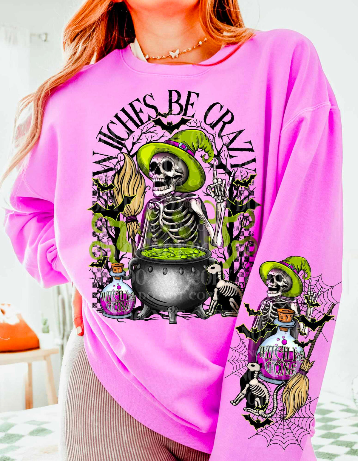 Witches be crazy SLEEVE ONLY (AG) 44859 DTF transfer