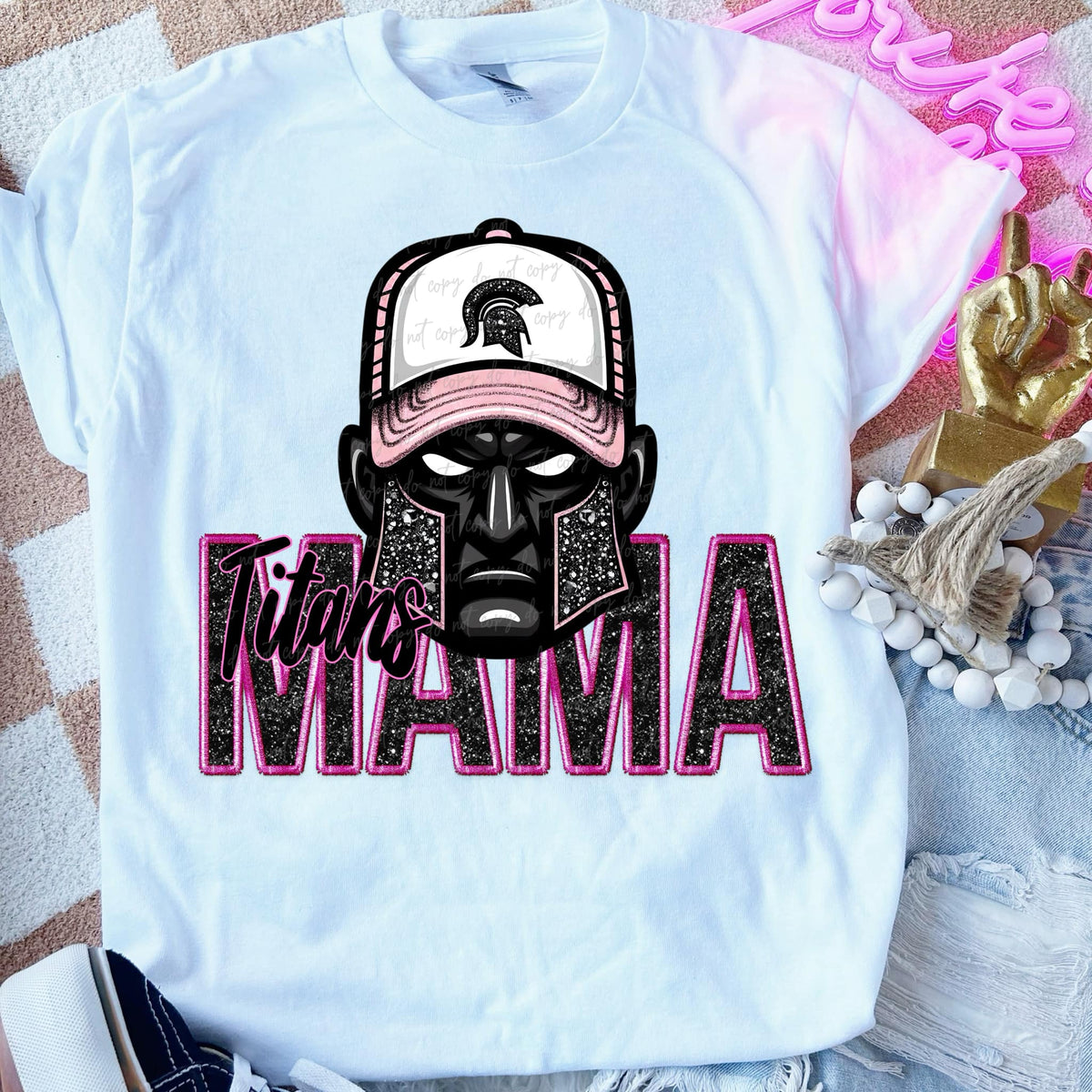 Titans mama PINK DTF transfers