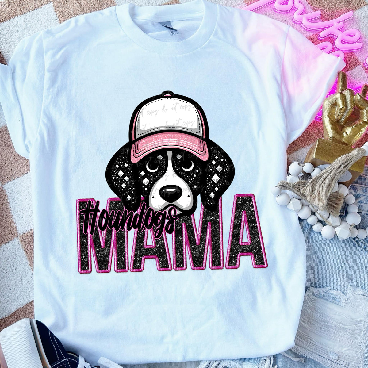 Houndogs mama PINK DTF transfers